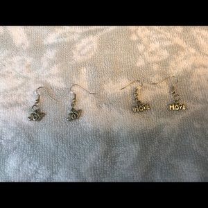 Small joy and hope sayings, earrings.